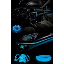 2 Metre Araç Içi Buz Mavisi Torpido Ledi Ip Şerit- Ip Neon Led - 2 Metre Buz Mavi