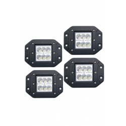 4 Adet 6 Ledli 4500 Lümen Off Road Gömme Sis Lambası