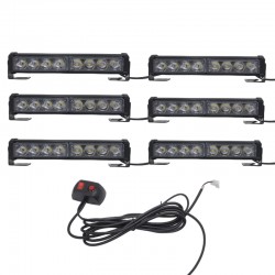 6lı 48 led çakar lamba sarı-beyaz 12-30V / LAPA545-1