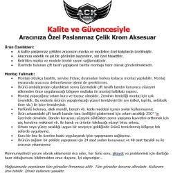 Ack Dizayn Bmw F20 Krom Cam Çerçevesi 2011-2019