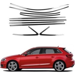 Audi A3 Hb Krom Cam Çıtası Çerçevesi 2013-2020