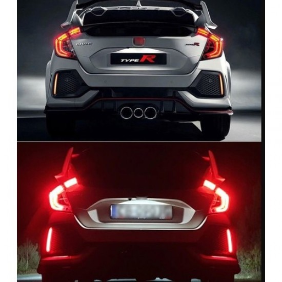 Honda Civic Fc5 Typer Arka Sis Lambası Kırmızı LED 2016+ Reflektör LED Honda Civic Fc5 Typer Arka Sis Lambası Kırmızı LED 2016+ Reflektör LED