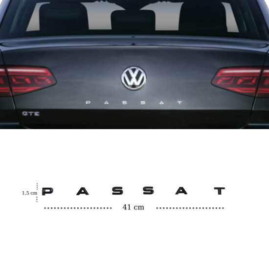 Passat Bagaj Yazısı Yeni Siyah / YACI156-S