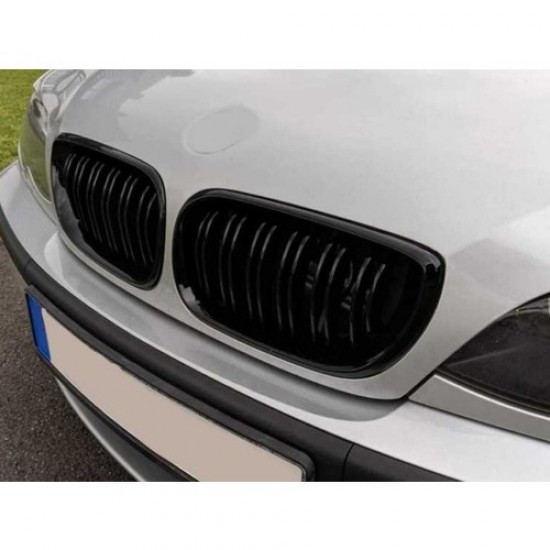 Bavyera Bmw E46 02-04 Çıft Çızgı M Panjur (Böbrek)