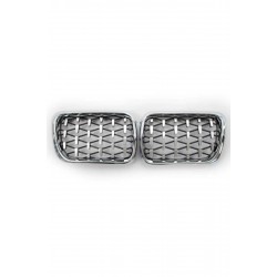 Bmw 3 Serisi E36 Böbrek Diamond Panjur Krom Çerçeve 1997-1999