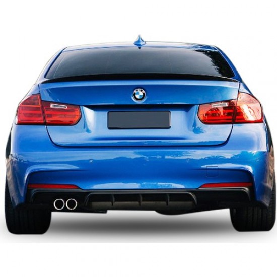 BMW 3 Serisi F30 2012 Sonrası M Performance Soldan Çift Çıkış Difüzör (Taiwan)