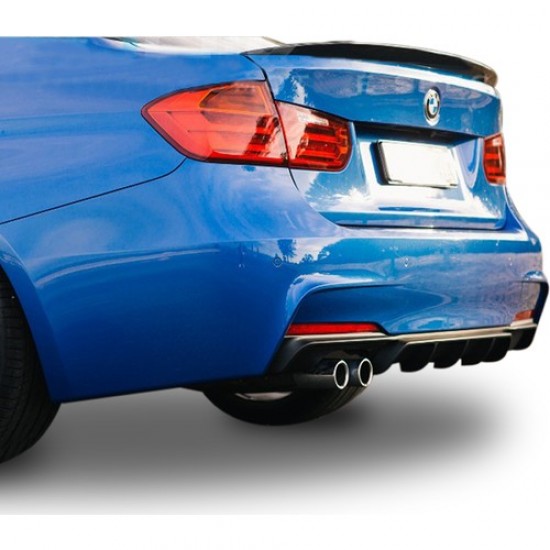 BMW 3 Serisi F30 2012 Sonrası M Performance Soldan Çift Çıkış Difüzör (Taiwan)