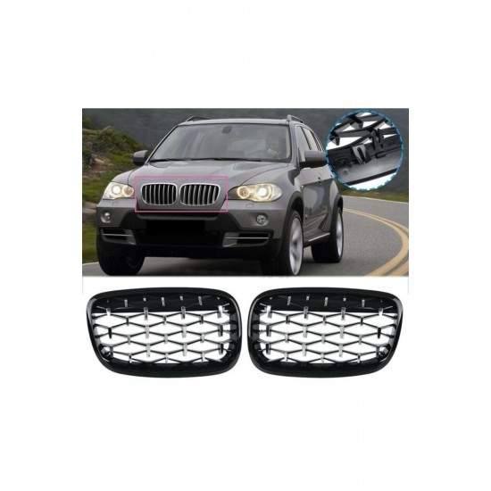 Bmw X5-X6  Ön Panjur Izgara Böbrek Diamond 2006-2013