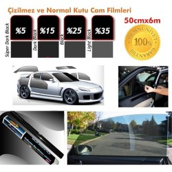Carub Cam Filmi Kutu 50Cmx6M Çizilmez Super Dark Black Bir Arabalık