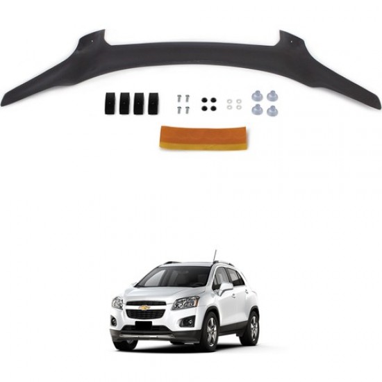 Chevrolet Captiva Ön Kaput Koruyucu Rüzgarlık Deflektör Akrilik ABS 4mm Parlak Siyah 2006-2012