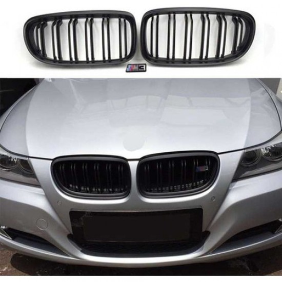 Çmk Bmw 3 Serisi E90 2008-2011 M3 Böbrek (Çift Çizgi Panjur) Piano Black