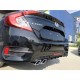 Çmk Honda Civic Fc5 2016-2020 Difüzör Kare Egzoz Piano Black