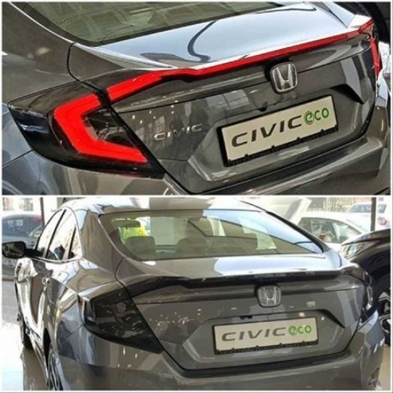 Çmk Honda Civic Fc5 2016-2021 Hareketli Sinyalli Led Stop Ve Spoiler Takımı Smoke