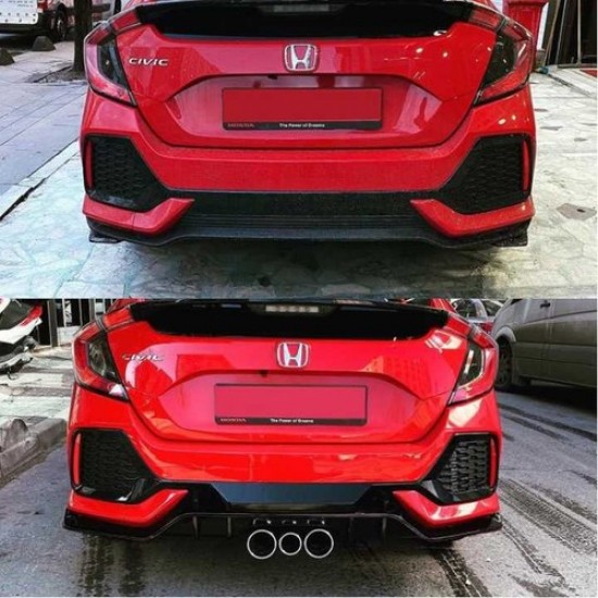 Çmk Honda Civic Fk7 2016-2020 Hb Typer Arka Tampon Ek