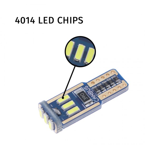 Dekoratif led ampul T10-15SMD 4014 CANBUS 12V çift beyaz / LAAM862