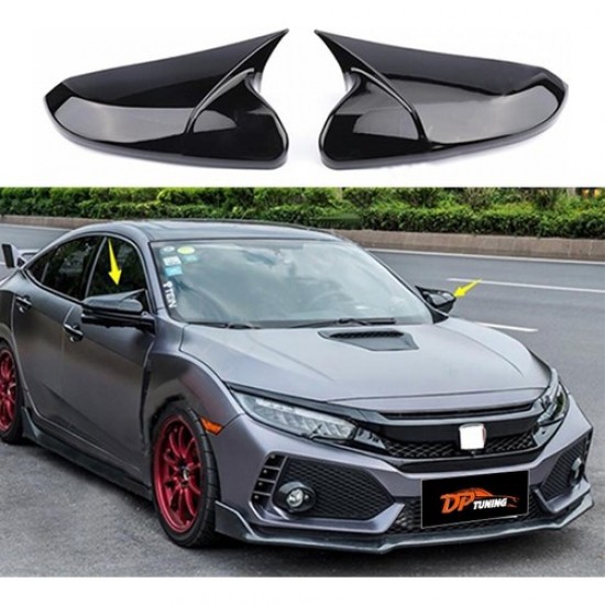 DP Honda Civic Fc5 Batman Yarasa Ayna Kapağı Parlak Siyah