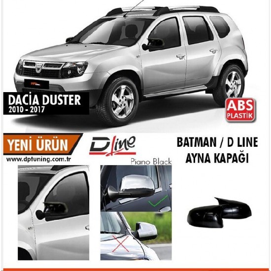 Duster 1 Batman Yarasa Ayna Kapağı Piano Black 2010-2017