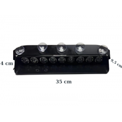 Flaş led çakarlı 27w 9 led kırmızı-mavi 8 fonksiyonlu  / LAPA175-1