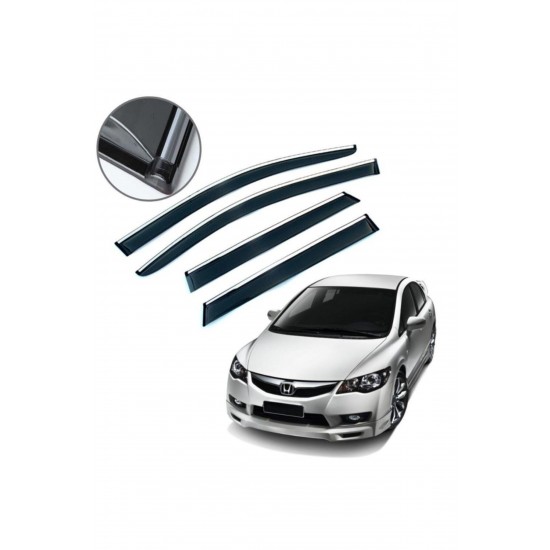 Honda Civic Fd6 Krom Çıtalı Cam Rüzgarlığı 2006-2012