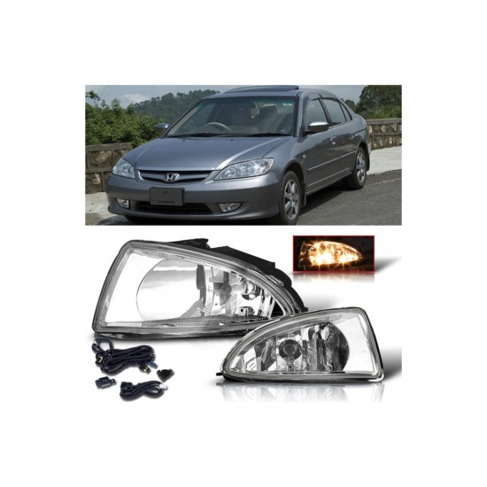 Honda Civic Sis Farı Sis Lambası Sağ Sol Set 2004 Kasa