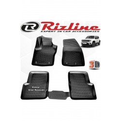 Jeep Renegade 3d Paspas Havuzlu Siyah 2015 - 2020 Arası 4 Parça Set