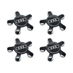 Karva Audi Siyah Ahtapot 5 Kol Jant Göbeği Kapağı 135 mm