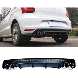 Karva Volkswagen Polo 2014-2018 Mk5 4 Egzoz Difüzör Mat Siyah