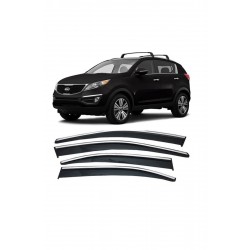 Kia Sportage 2012-2015 Uyumlu Ithal A+ Kalite Kromlu Cam Rüzgarlık Seti