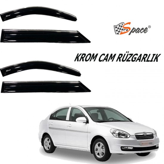 Krom cam rüzgarlığı 1.2mm Hyundaı Accent Era 2006- 4lü / CARU431