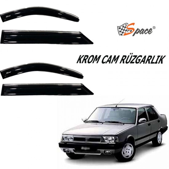 Krom cam rüzgarlığı 1.2mm Tofaş -Doğan-Kartal-Şahin 4lü / CARU435