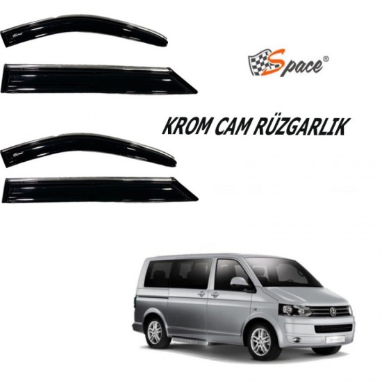 Krom cam rüzgarlığı 1,2mm Volkswagen Transporter T5-2008 2li / CARU461