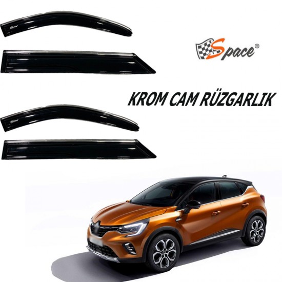 Krom cam rüzgarlığı Renault Captur 2019-2021/ CARU424