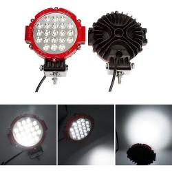 Leonpart Yuvarlak 63W Off Road Kırmızı Çerçeve Sis Farı