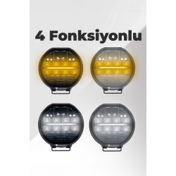 Lunox Dual Colour Cree Angel Led 200W Turuncu Beyaz DRL Mercek Far