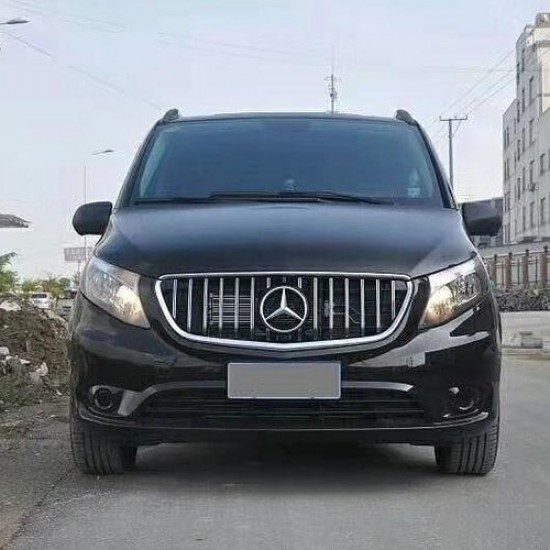 Mercedes Vito W447 Gtr Krom Siyah Panjur 2015-2020 (Logosuz) Kamera Delikli