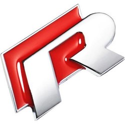 R Ön Panjur Arma Krom R Kırmızı Arka Planlı 3D Logo