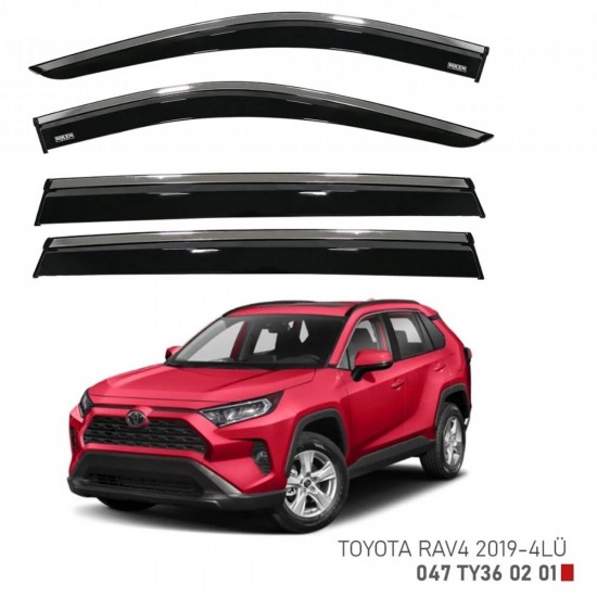 Niken Toyota Rav4 2019+ Kromlu Cam Rüzgarlığı 4 Lü