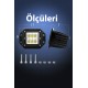 Off Road Gömme Beyaz 5li Sis Lambası 12-24 Volt Uyumlu