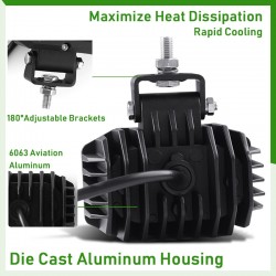 Offroad sis lambası  beyaz-amber çakarsız 40w 12-30v adet / LASS298