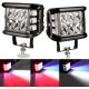 Offroad sis lambası beyaz-kırmızı-mavi 12 Led 36W çift / LASS319-1