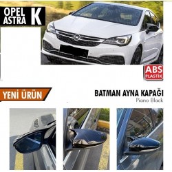 Opel Astra K 2015 Sonrası Batman Yarasa Ayna Kapağı parlak Siyah