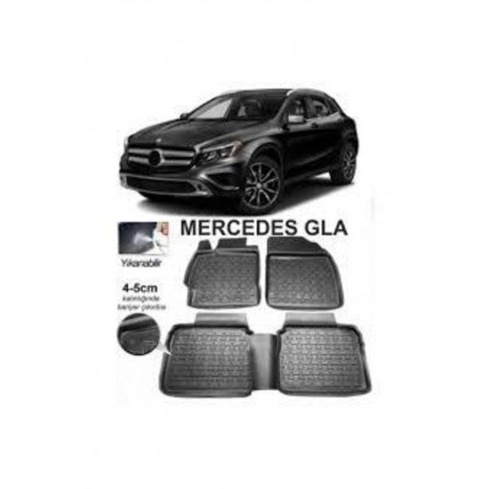 Paspas 3d X-mat Havuzlu Mercedes X156 Gla Serisi 14 Siyah