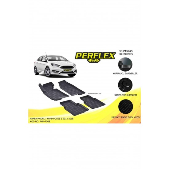 Perflex 3d X-mat Havuzlu Paspas Çeşitleri Bej Ford Focus Iıı 2012+ 3d X-mat 5 Pcs