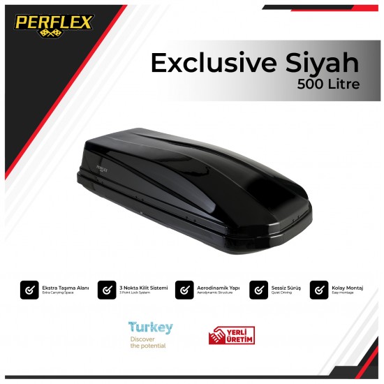 PERFLEX EXCLUSIVE PORT BAGAJ 500 LİTRE SİYAH 