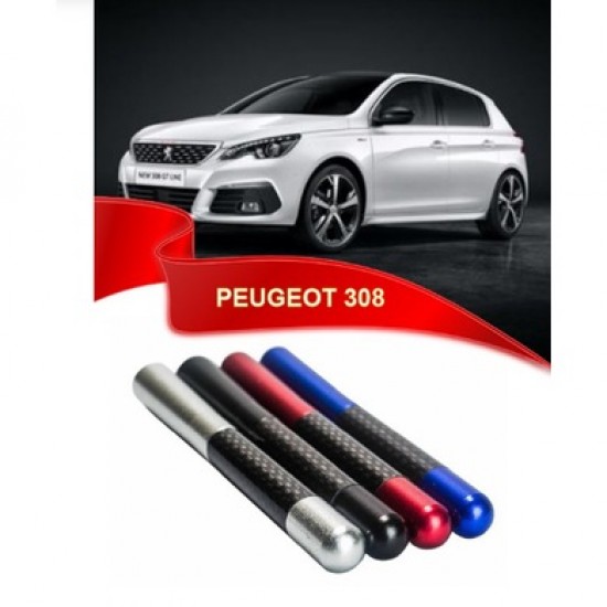 Peugeot 308 Uyumlu Karbon Desenli Çubuk Metal Radyo Anteni