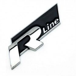 Oto panjur Logosu R-line civatalı panjur arması-siyah