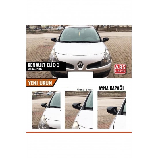 Renault Clio 3 mk3 Batman Yarasa Ayna Kapağı Piano Black 2006-2009