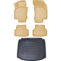 Rizline Audi A3 Hb 2013-2019 3D Bagaj Havuzu ve Paspas Bej