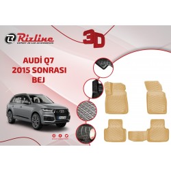 Rizline Audi Q7 2015+ Bej 3D Paspas Rizline Audi Q7 2015+ Bej 3D Paspas