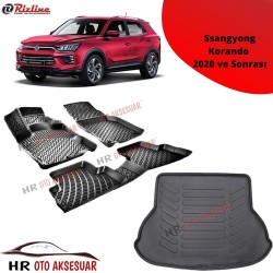 Rizline Hroto Rizline Ssangyong Korando 2020 Sonrası 3D Havuzlu Paspas + Bagaj Havuzu Rizline Hroto Rizline Ssangyong Korando 2020 Sonrası 3D Havuzlu Paspas + Bagaj Havuzu